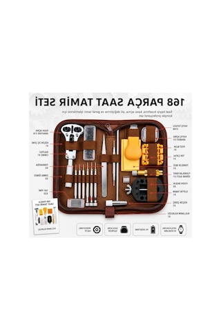 168 Parça Saat Tamir Seti, Kordon Kısaltma Ve Pil Değiştirme Araçları