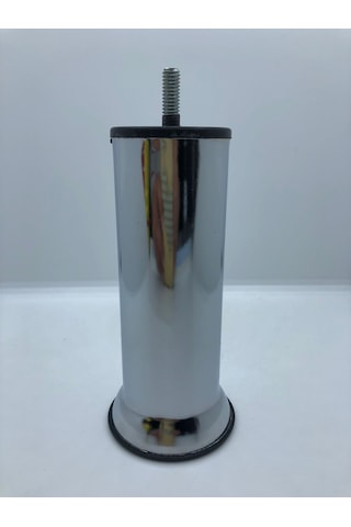Metal, Krom 15 Cm İnce Diş M8 Vidalı Koltuk,baza,dolap Mobilya Ayağı 4 Adet Krom