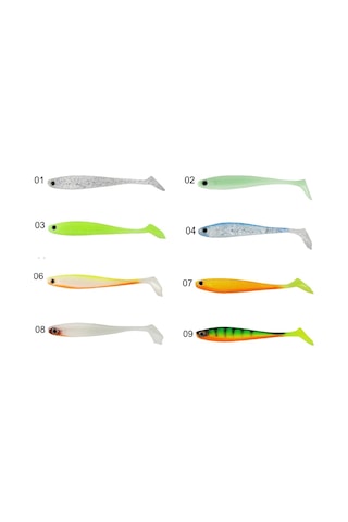 Captain 3587 Dagi Duck Shad 9cm 7gr Levrek Silikonu 5'li Paket Suni Yem
