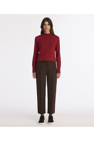 Yargıcı Tapered Yüksek Bel Pantolon 25kkpn3033x 003 Kahverengi