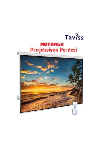 240x200 Cm Motorlu Kumandalı Projeksiyon Perdesi
