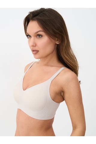 Alya Underwear Kadın Lazer Kesim Dikişsiz Çıkarılabilir Pedli Hayalet Sütyen Siyah Açık Gri