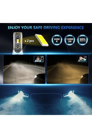 Pazly H7 Ip68 Su Geçirmez Araba Led Far Ampulü Gri - Dayanıklı Ve Parlak