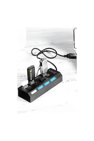 Thentech 4 Portlu Usb 3.0 Hub Çoklayıcı Bağımsız Açma Kapama Tuşlu Led Işıklı Yüksek Hızlı Dosya Aktarımı