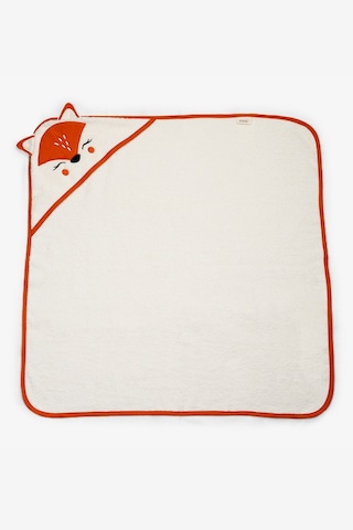 Bebek Kundak Havlu %100 Pamuk Nakışlı 75x75 CM - Fox Kiremit