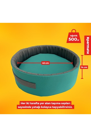Xpermate Sünger Simit Küçük Irk Köpek Yatağı ve Kedi Yatağı 45 CM
