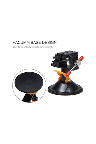 Geeksen Alüminyum Mini Süspansiyon Tırnak 360 Döner Başlı 12-55mm Tutma Aralığı Siyah Ev/atölye Uygulamalı