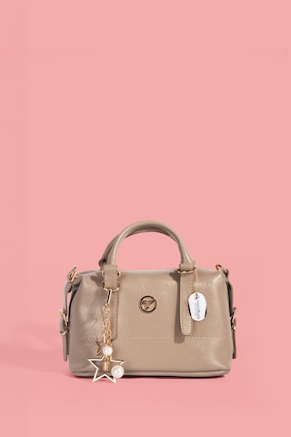 Westbag Kadın Parlak Rugan Deri Star Charm Detaylı El Ve Omuz Askılı Çanta Krem