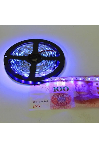 Uv 395Nm Mor Esnek Led Şerit Işık Smd 2835 Diyot 1 Mt/60 Led Dc 1