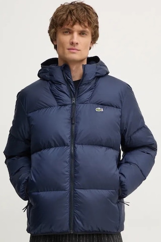 Lacoste Relaxed Fit Down Fill Jacket Kaztüyü Dolgu Sabit Kapüşonlu Lacivert Mont Lacivert