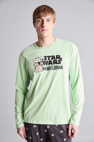 Defacto %100 Pamuk Star Wars-mandalorian Pijama Takımı Uzun Kollu Üst Uzun Alt F7497ax26augn693 Yeşil-gn693