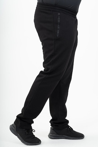Maraton Sportswear Büyük Beden Erkek Düz Paça Basic Siyah Eşofman Altı 22342-Siyah