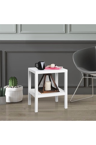 Mithra Life 2 Katlı Plastik Beyaz Banyo Mutfak Rafı Mıt1054 Beyaz