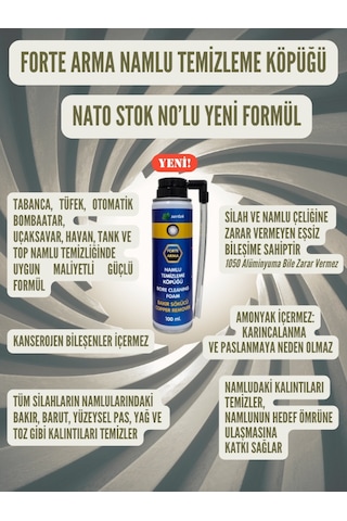 Forte Arma Namlu Temizleme Köpüğü, 100ml