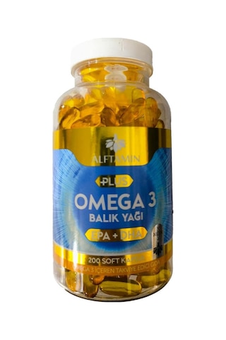Alftamin Plus Omega 3 Takviye Edici Gıda 200 Softjel Kapsül
