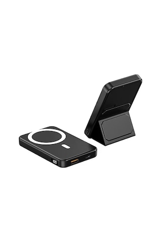 10.000mah Dijital Göstergeli Taşınabilir 22.5w Hızlı Şarjlı Telefon Standlı Powerbank 200g Hafiflikte Ofis, Seyahatte, Alışverişte Kullanıma Uygun Şık Magsafe Powerbank-1336 BEYAZ