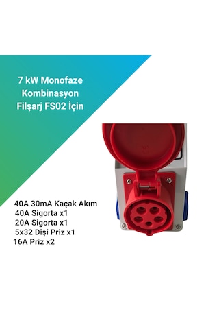 Filşarj 7.4 Kw Monofaze Kombinasyon Kutusu