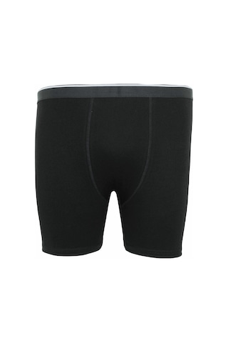 Starbattal Erkek Büyük Beden Likralı Uzun Paça Boxer 11906-200 - Sıyah Siyah