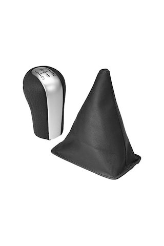 Xindoker Toyota Corolla 1998-2009 İçin 5 Vites Manuel Vites Çubuğu Kapağı Ve Ergonomik Kolu - Toz Koruyucu, Yeni Nesil Plastik Ve Deri Siyah