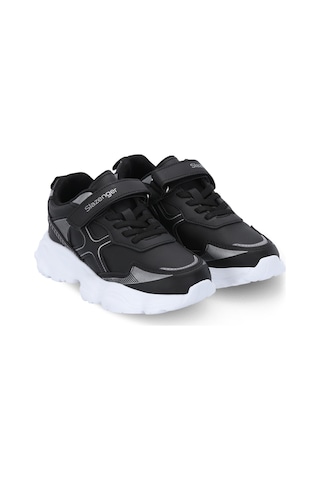 Slazenger Fıffy Unisex Çocuk Cırtlı Siyah / Gümüş Günlük Spor Ayakkabısı