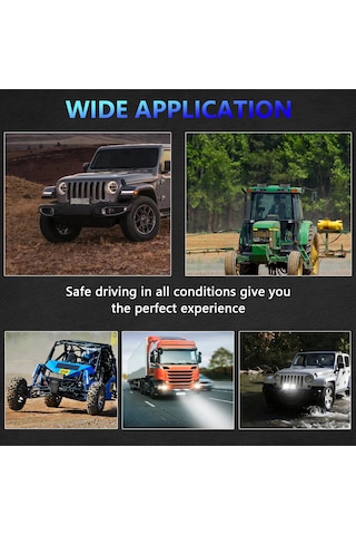 Youmex 204w 9 İnç Led Çalışma Lambası, Off-road Araçlar İçin Su Geçirmez Aydınlatma Çözümü