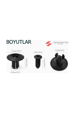 Hyundai Döseme Klips Oto Baglanti Klipsi Vidali 10 Adet 466193593