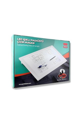 Panda Led Işıklı Çantalı Çizim Masası 50x70cm Pan910 Beyaz