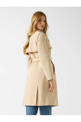 Guess Jenny Pu Detaylı Kadın Kahverengi Trençkot W5rl14wgwd2-g1l7 Kahverengi