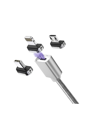 Fitplus Manyetik Mıknatıslı Lightning Hızlı Şarj Kablosu Qc 3.0 S (417855471)