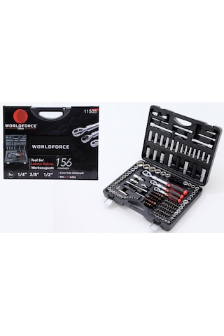 Worldforce S-ultra 156 Pc Profesyonel Lokma Takımı 1/4".3/8".1/2"