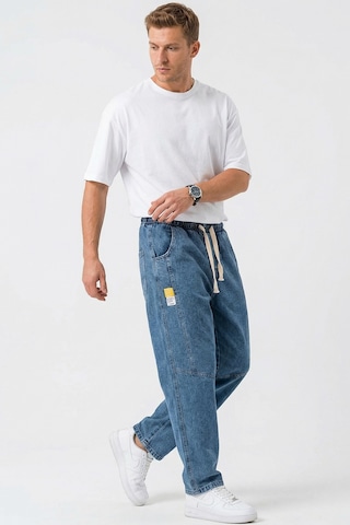 Erkek Rahat Kesim Baggy Jean Pantolon 30074 - İndigo