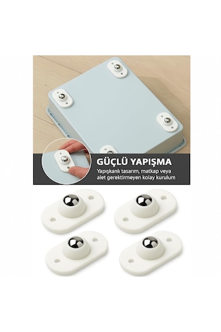 Kartelalı 4pcs Tek Bilya Tekerlekli Mobilya Eşya Taşıma Aparatı 360 8kg Taşıma Kapasite 5639