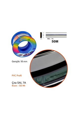 Carub Çıta SAL 7A 18 mm x 50 Mt Krom BR1500301