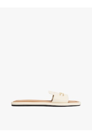 Tommy Hilfiger Leather Horsebıt Mule Kadın Bej Sandalet - Fw0fw08420