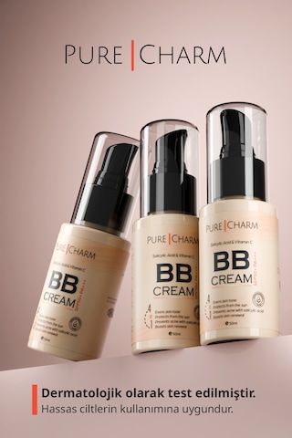 Pure Charm Salicylic Acid Uva Uvb Koruması Nemlendirici Kapatıcı BB Krem SPF50 Pa+++ PC20 50 ML