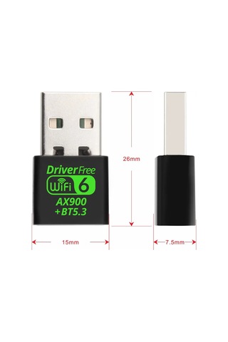 Conventions1 Usb Wifi 6 Bluetooth 5.3 Adaptörü 2'si 1 Arada