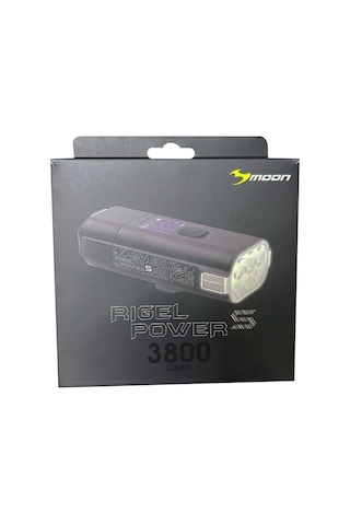 Moon Rigel Power S 3800 Lümen Usb Şarjlı Bisiklet Ön Far Siyah