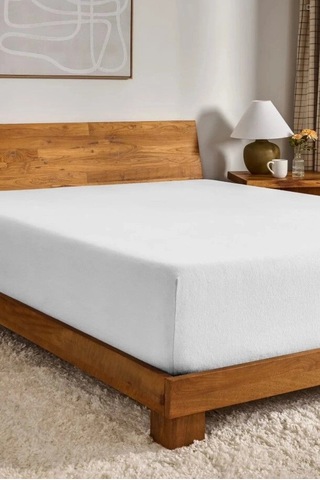 Eco Lounge Pamuk Çift Kişilik Lastikli Fitted Penye Çarşaf Beyaz Çok Renkli