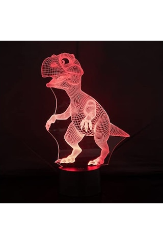 Soulader Uzaktan Kumandalı Dinozor Şekilli Led Gece Lambası Çocuk Odası Aydınlatması Siyah