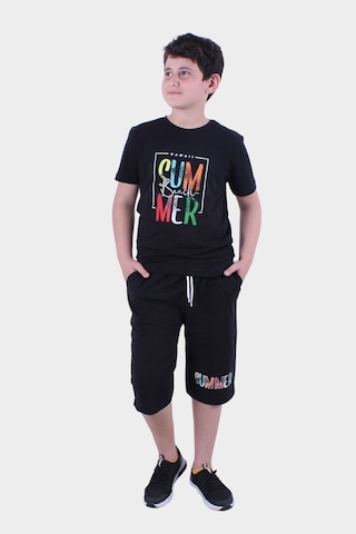 Fyk Kids 3'lü Erkek Çocuk Alt-üst Kapri-tişört Takım Çok Renkli