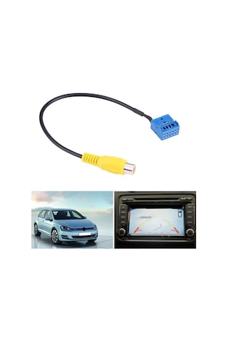 Ayt Skoda Volkswagen Audi Arka Geri Görüş Kamerası Kablosu Yüksek Kaliteli Soketi Rca Çevirici Dönüştürücü Kablo