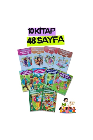 2. 3. 4. Sınıflar İçin Görselli Çocuk Hikaye Öykü Kitapları Karma 10 Kitap - Her Kitap 48 Sayfa