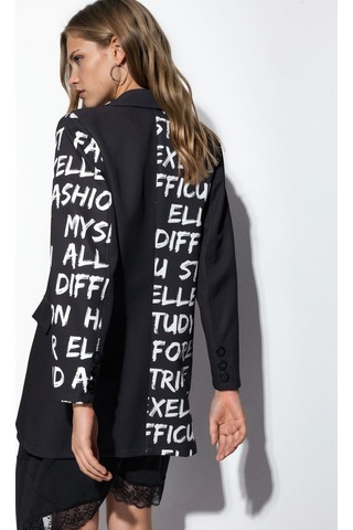 Hiccup Msn Oversize Krep Blazer Ceket Siyah