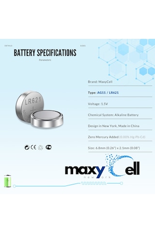 Maxycell 12 Adet Ag7, Lr57, Lr927, 395 1,5v Pil Düğme , Sr927, Sr927w Saat Oyuncakları