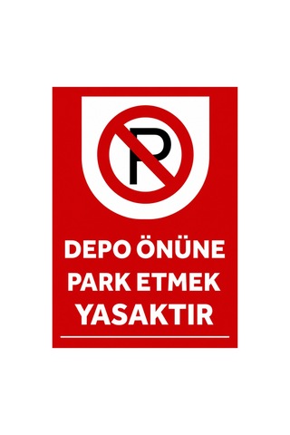 Park Etmek Yasaktır Uyarı Levhası 24x34 Cm Pvc İkaz Tabelası Depo Otopark Garaj