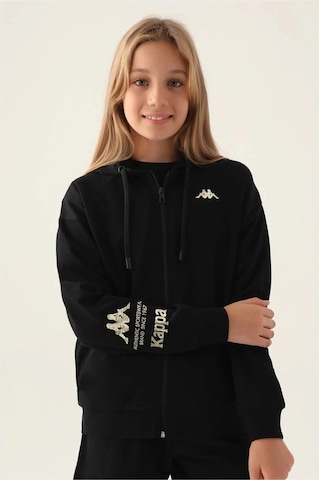 Kappa Kız Çocuk Fullzıp Sweatshırt - Siyah Siyah