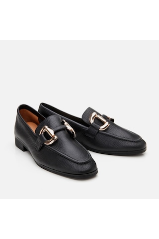 Hotiç Hakiki Deri Siyah Kadın Tokalı Loafer 01ayh303940a100 Siyah-black Siyah