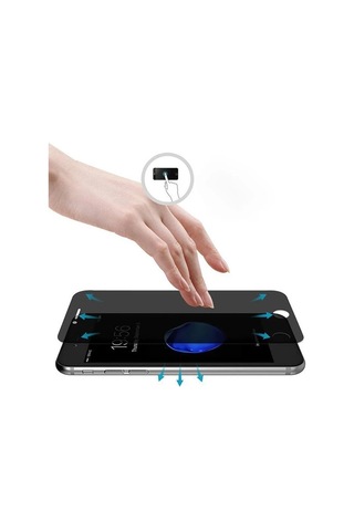 Apple, Uyumlu iPhone 6s-6 Privacy Gizli Hayalet Tempered Cam Ekran Koruyucu- 5775