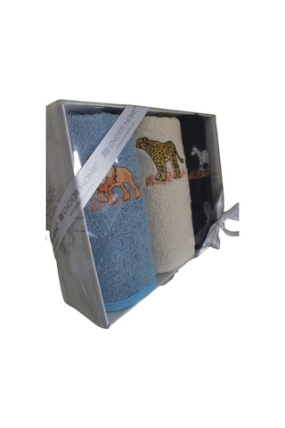 30x50 Mutfak Havlu Seti Hediyelik Hayvan Temalı Kutulu Havlu Set Çok Renkli