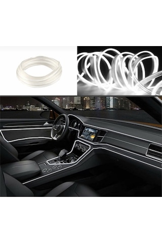 Araç Içi Neon Şerit Led 3 Metre Beyaz  (Torpido Ledi)  (527438801)